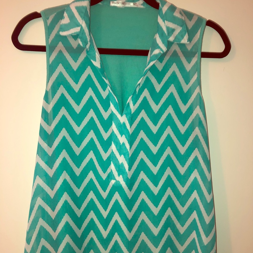 Chevron Print Top